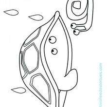 Coloriage de la tortue et l'escargot
