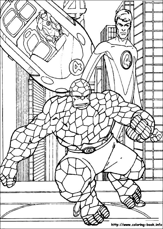 coloriage des heros proteges pa la chose