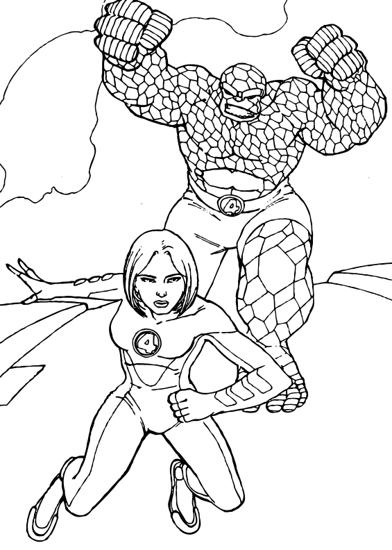 coloriage de l invisible la chose