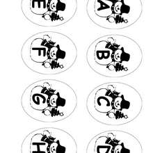 Lettres A � H - Coloriage - Coloriage FETES - Coloriage NOEL - Coloriage LETTRES ALPHABET NOEL
