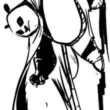 Coloriage de Po poing lev� - Coloriage - Coloriage PERSONNAGE FILM - Coloriage KUNG FU PANDA - Coloriage PO