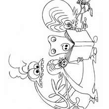 Coloriage d'un peu de lecture - Coloriage - Coloriage PERSONNAGES SERIES TELE - Coloriage LES ZINZINS DE L'ESPACE