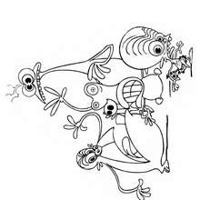 Coloriage d'une grosse frayeur - Coloriage - Coloriage PERSONNAGES SERIES TELE - Coloriage LES ZINZINS DE L'ESPACE