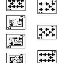Cartes de trèfle 7 au roi - Jeux - Jeux de cartes