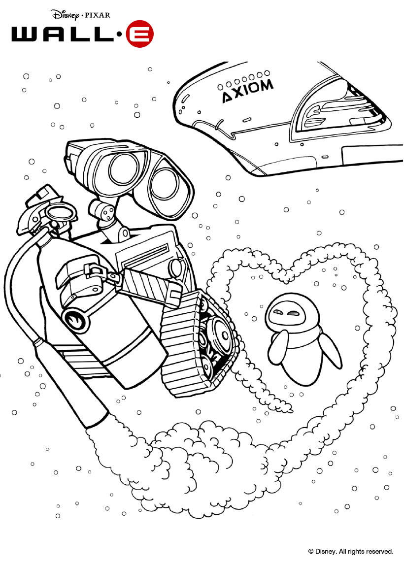 wally the robot coloring pages - photo #47