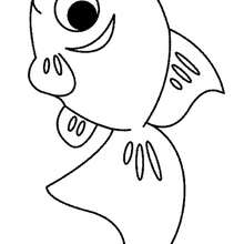 Coloriage d'un poisson qui fait des bulles - Coloriage - Coloriage ANIMAUX - Coloriage ANIMAUX MARINS - Coloriage POISSON