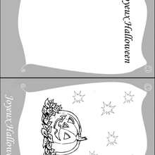 Coloriage d'une citrouille d'Halloween - Coloriage - Coloriage FETES - Coloriage HALLOWEEN - Coloriage CARTES INVITATION HALLOWEEN