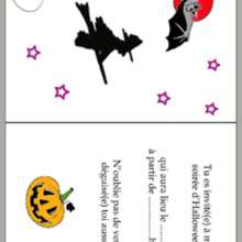 Coloriage de la nuit d'halloween - Coloriage - Coloriage FETES - Coloriage HALLOWEEN - Coloriage CARTES INVITATION HALLOWEEN