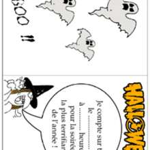 Coloriage d'une sorci�re d'Halloween - Coloriage - Coloriage FETES - Coloriage HALLOWEEN - Coloriage CARTES INVITATION HALLOWEEN