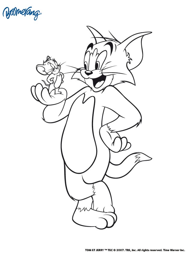 coloriage de jerry a portee de main de tom 2