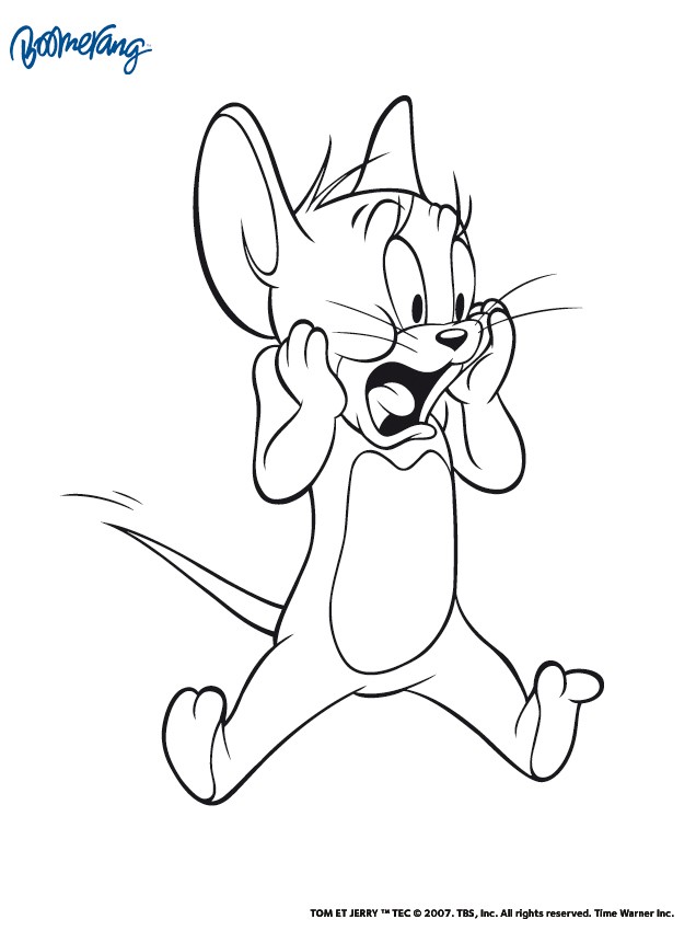 coloriage de jerry affole