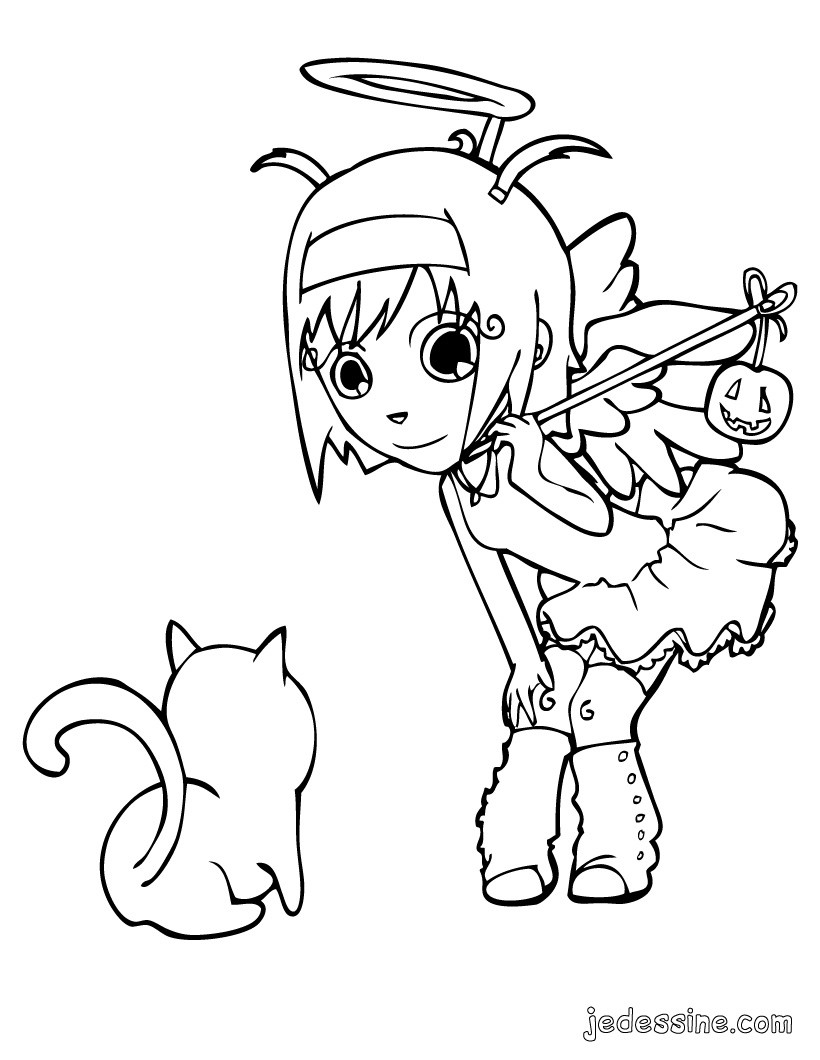 coloriage de ana en ange