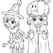 Coloriage en ligne de Ana et Mat d�guis� - Coloriage - Coloriage EN LIGNE - Coloriage EN LIGNE ANA