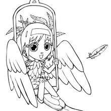 Coloriage en ligne de Ana d�guis� en oiseau - Coloriage - Coloriage EN LIGNE - Coloriage EN LIGNE ANA