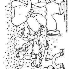 Coloriage de Babar a la neige - Coloriage - Coloriage PERSONNAGE BD - Coloriage BABAR - Coloriages BABAR