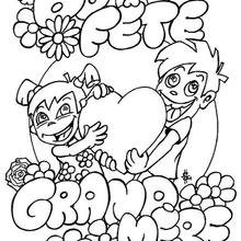 Coloriage FETE DES GRANDS MERES