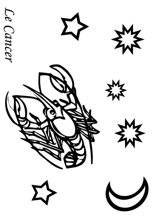 Cancer - Coloriage - Coloriage des Signes du Zodiaque