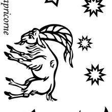 Coloriage du signe du Capricorne