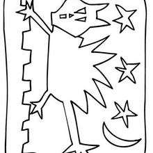 Coloriage d'un chat effrayé - Coloriage - Coloriage FETES - Coloriage HALLOWEEN - Coloriage HALLOWEEN A IMPRIMER