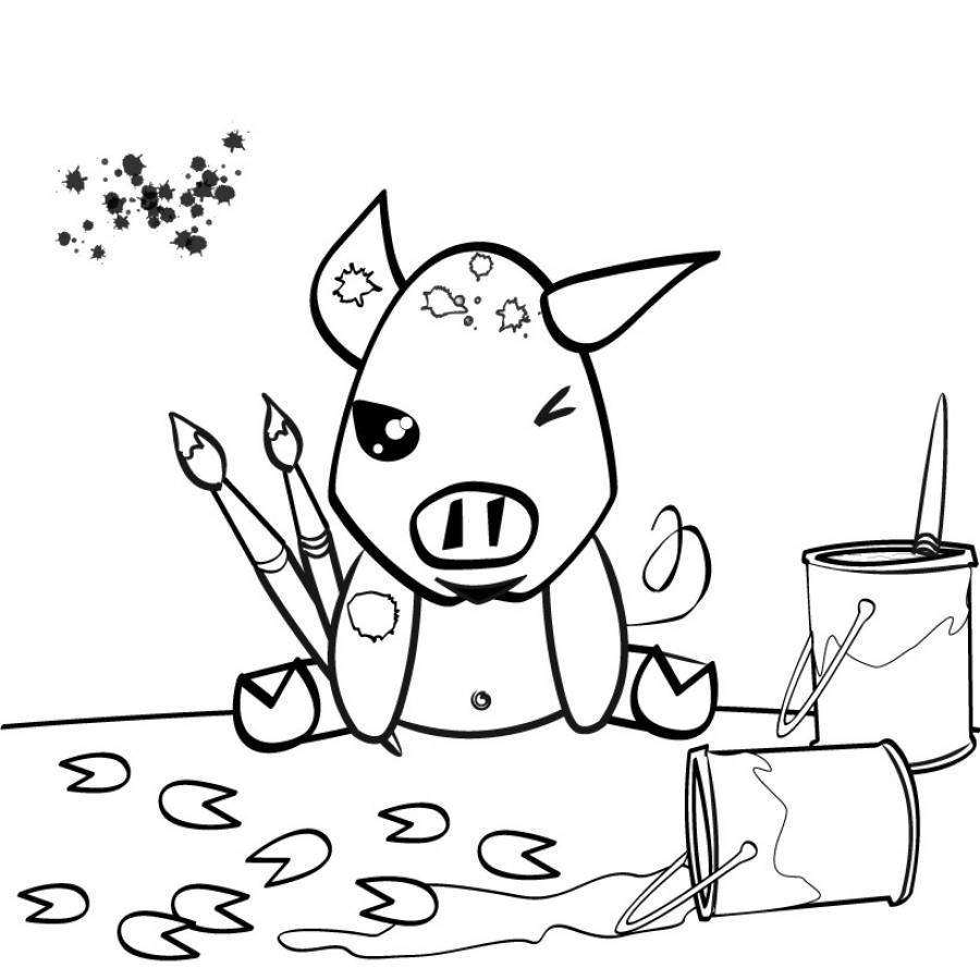 Coloriage D Un Cochon