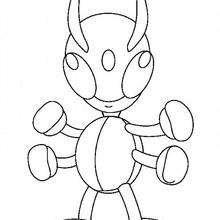 Coxi debout - Coloriage - Coloriage POKEMON