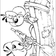 Coloriage de Diddl en bateau - Coloriage - Coloriage GRATUIT - Coloriage PERSONNAGE IMAGINAIRE - Coloriage de DIDDL