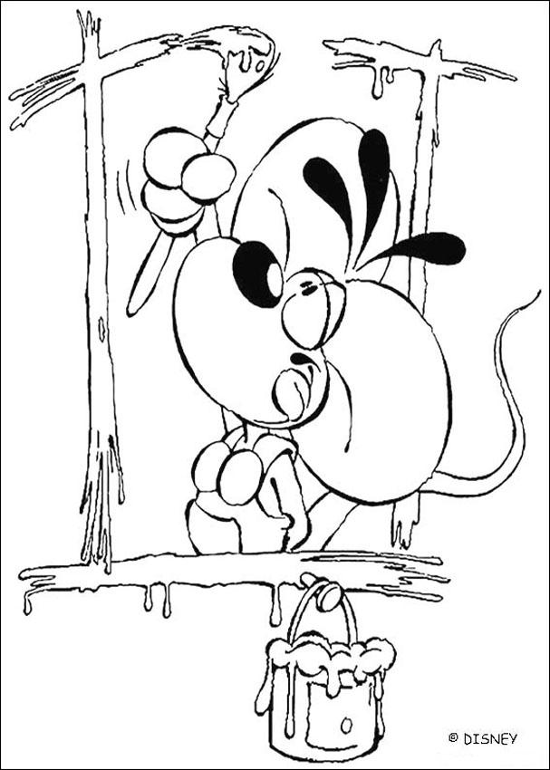 coloriage de diddl qui fait de la peinture