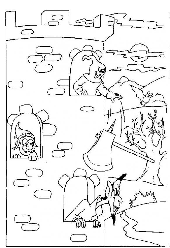Jeux dangereux - Coloriage - Coloriages de HALLOWEEN
