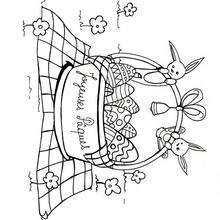 Coloriage de Joyeuses P�ques - Coloriage - Coloriage FETES - Coloriage PAQUES - Coloriages CARTE JOYEUSES PAQUES