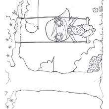 Coloriage d'une balancoire - Coloriage - Coloriage NATURE - Coloriage PRINTEMPS