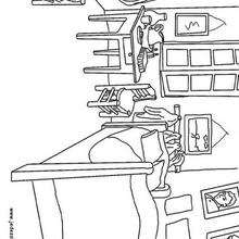 Coloriage de la chambre de Van Gogh � Arles - Coloriage - Coloriage A IMPRIMER - Coloriage de LIEUX ET BATIMENTS A IMPRIMER