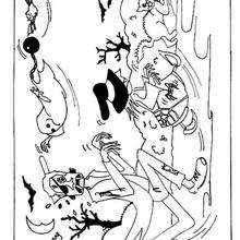Coloriage d'une course d'Halloween