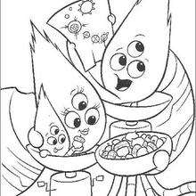 Coloriage de la famille poulpe