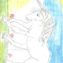 La licorne de Carmen - Dessin - Dessin DRAGON