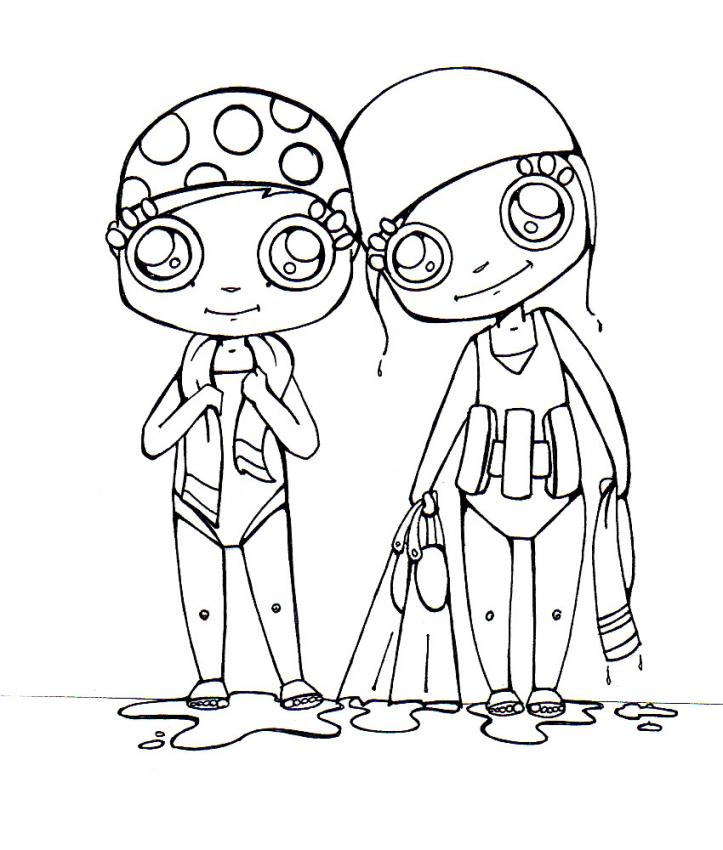 La natation - Coloriage - Coloriage de sport