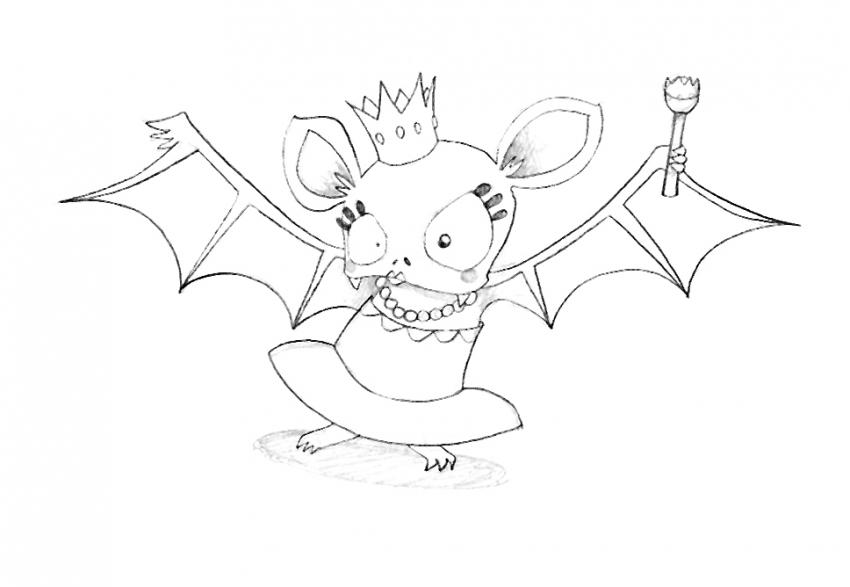 coloriage de la reine chauve souris