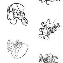 Coloriage des lapins de P�ques - Coloriage - Coloriage FETES - Coloriage PAQUES - Coloriage LAPINS DE PAQUES