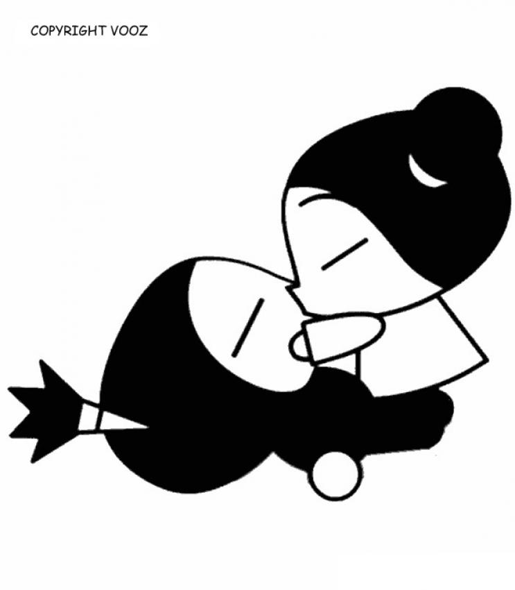 coloriage du baiser de pucca