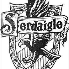 Coloriage Harry Potter du blason Serdaigle - Coloriage - Coloriage FILMS POUR ENFANTS - Coloriage HARRY POTTER - Coloriage BLASON