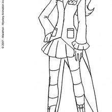 Coloriage du costume de Miss MicMac