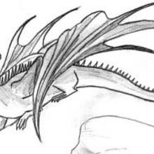 Le dragon au repos - Dessin - Dessin FETES - Dessin HALLOWEEN - Images HALLOWEEN