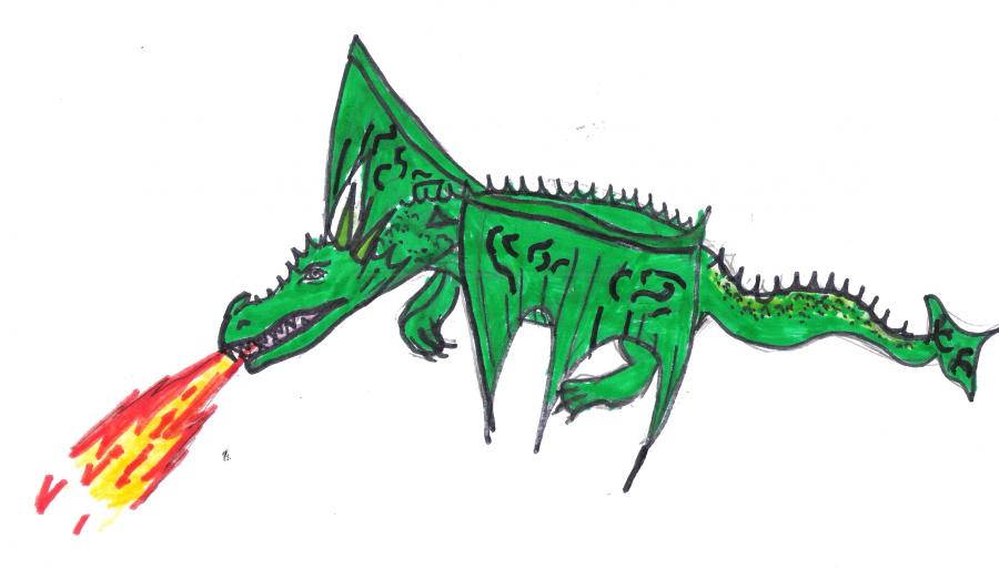 Le dragon de Melitine - Dessin - Dessins de dragons
