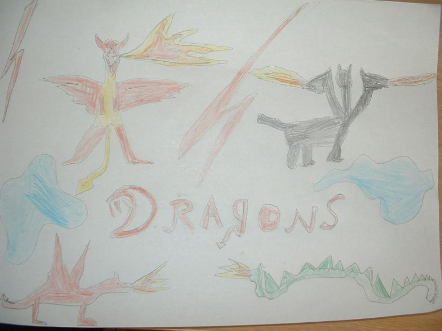Le dragon de Rayan - Dessin - Dessins de dragons