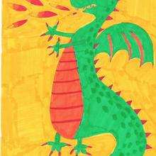 Dessin d'enfant : Le dragon de Titouan