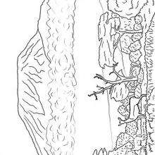 Coloriage du Kilimandjaro - Coloriage - Coloriage A IMPRIMER - Coloriage A IMPRIMER LIEUX ET BATIMENTS
