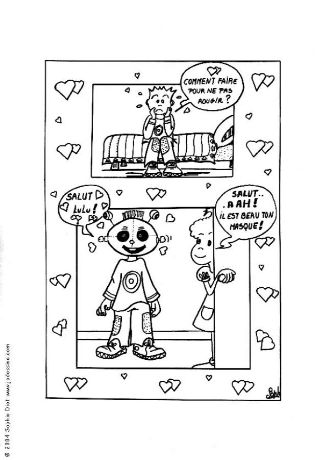 coloriage d un petit garcon deguise
