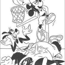 Coloriage du panier de Mickey