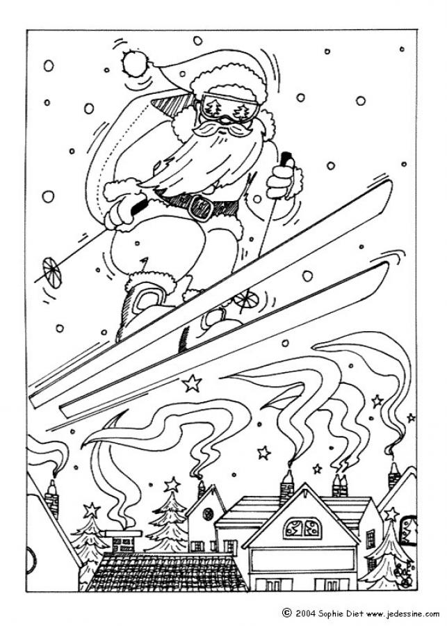 le-pere-noel-fait-du-ski