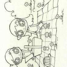 Coloriage d'un pique-nique - Coloriage - Coloriage NATURE - Coloriage PRINTEMPS