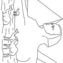 Coloriage d'un sphinx en Egypte - Coloriage - Coloriage A IMPRIMER - Coloriage A IMPRIMER LIEUX ET BATIMENTS